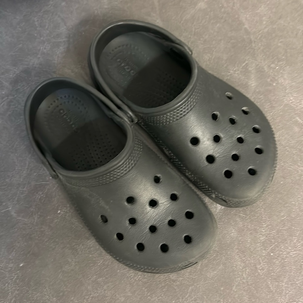 Kids all black CROCS